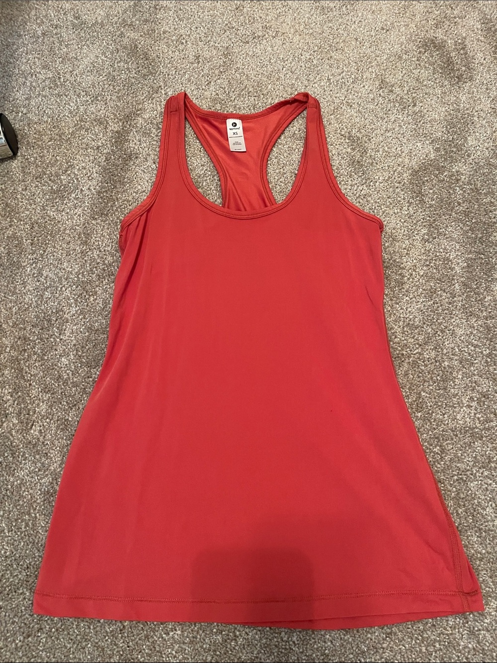 90 Degree By Reflex Coral-Red Racerback Tank